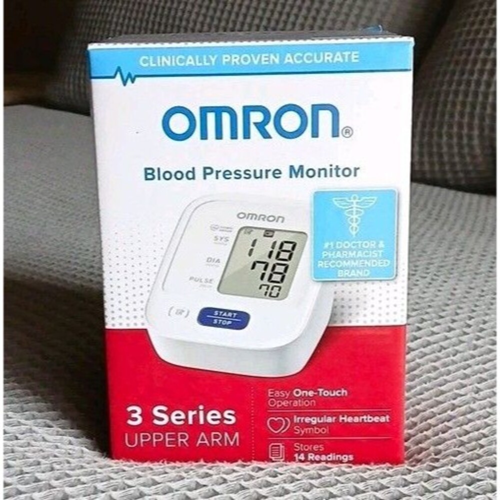 NEW OMRON 3 Series BP7100 Upper Arm BP Monitor Irregular Heartbeat, 14 Memory